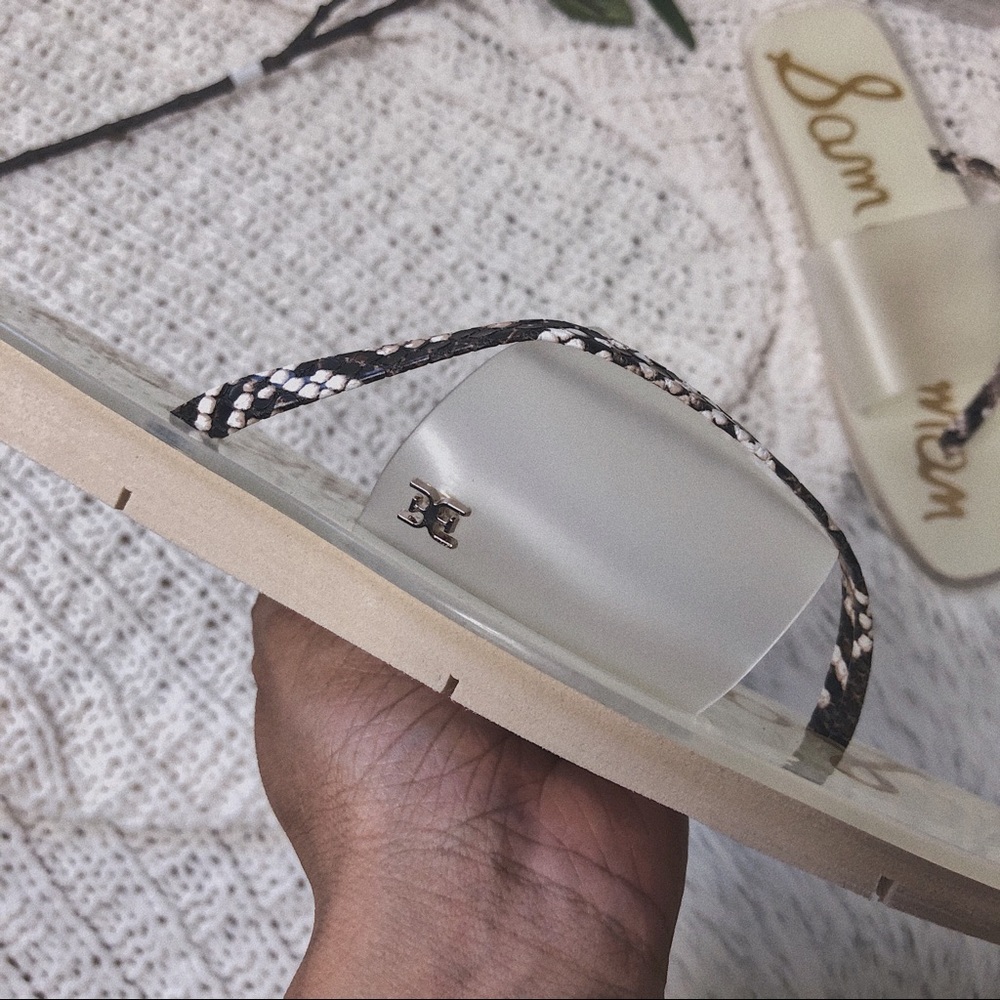 NWT ❤️ Gorgeous Sam Edelman Python & PVC Slides - Picture 5 of 12